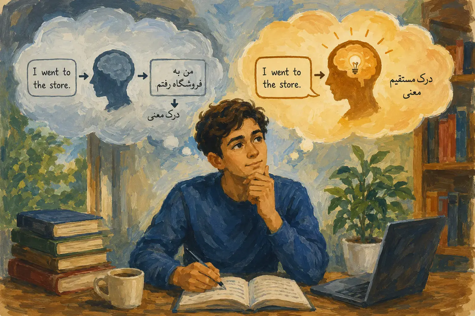 ترجمه‌ی ذهنی رو کنار بذار